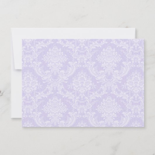 Lavendel Paarse foto doopuitnodiging Kaart (Achterkant)