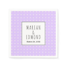 Lavendel paarse geometrische typografie bruiloft