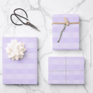  Lavendel Paarse Gingham Patroon Inpakpapier Vel