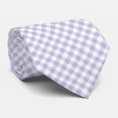 Lavendel Paarse Gingham Stropdas (Opgerold)