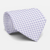 Lavendel Paarse Gingham Stropdas (Opgerold)
