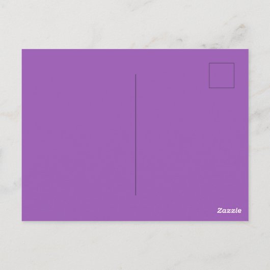 Lavendel Paarse Glanzende Briefkaart voor Speciale (Achterkant)