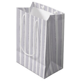 Lavendel Paarse Glitter Strepen Bruids- Medium Cadeauzakje