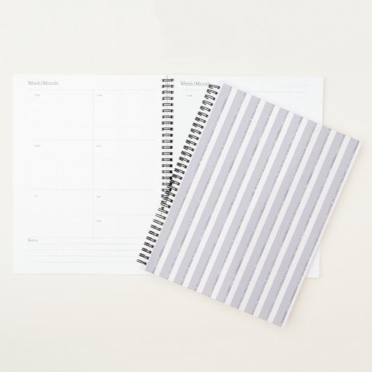 Lavendel Paarse Glitter Strepen Planner (Display)