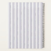 Lavendel Paarse Glitter Strepen Planner (Achterkant)