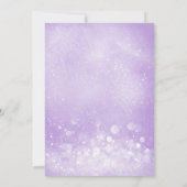 Lavendel Paarse Glitter Sweet 16 Kaart (Achterkant)