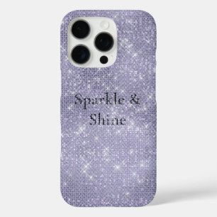 Lavendel Paarse Glitzy Chic Glam Sparkle iPhone 16 Pro Hoesje