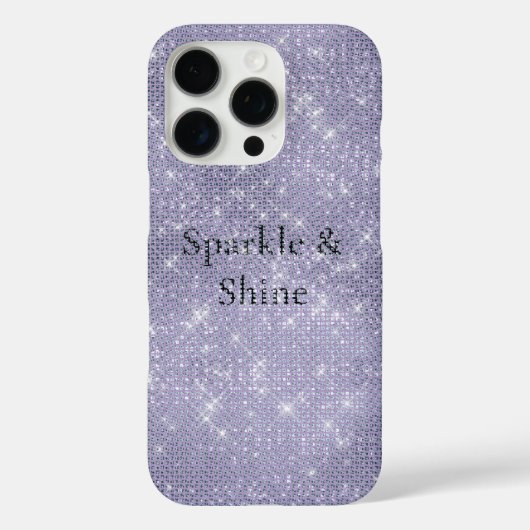 Lavendel Paarse Glitzy Chic Glam Sparkle Case-Mate iPhone Case (Achterkant)