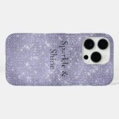 Lavendel Paarse Glitzy Chic Glam Sparkle Case-Mate iPhone Case (Achterkant (horizontaal))