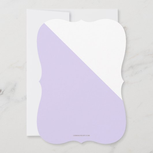 Lavendel Paarse Gouden Kruis Doop 1e Verjaardag Kaart (Achterkant)