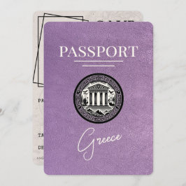 Lavendel Paarse Griekenland Paspoort Save the Date