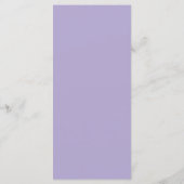 Lavendel Paarse Huwelijksmenu Kaart (Achterkant)
