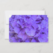 Lavendel paarse Hydrangeas paarse bloemen RSVP Save The Date (Achterkant)