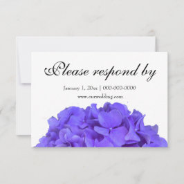 Lavendel paarse Hydrangeas paarse bloemen RSVP Save The Date