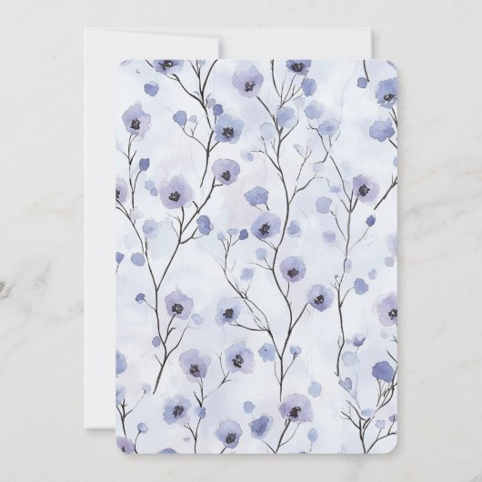 Lavendel Paarse Ice Cream Cones Bloemen Verjaardag Kaart (Achterkant)