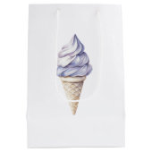 Lavendel Paarse Ice Cream Cones Verjaardag Medium Cadeauzakje (Achterkant)
