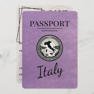 Lavendel Paarse Italië paspoort Save The Date