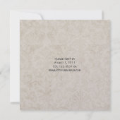  Lavendel Paarse Ivoor Bloemen Post Wedding Kaart (Achterkant)