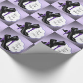 Lavendel Paarse Leopard Hoge Hak Schoen Gift Wrap Cadeaupapier (Hoek)