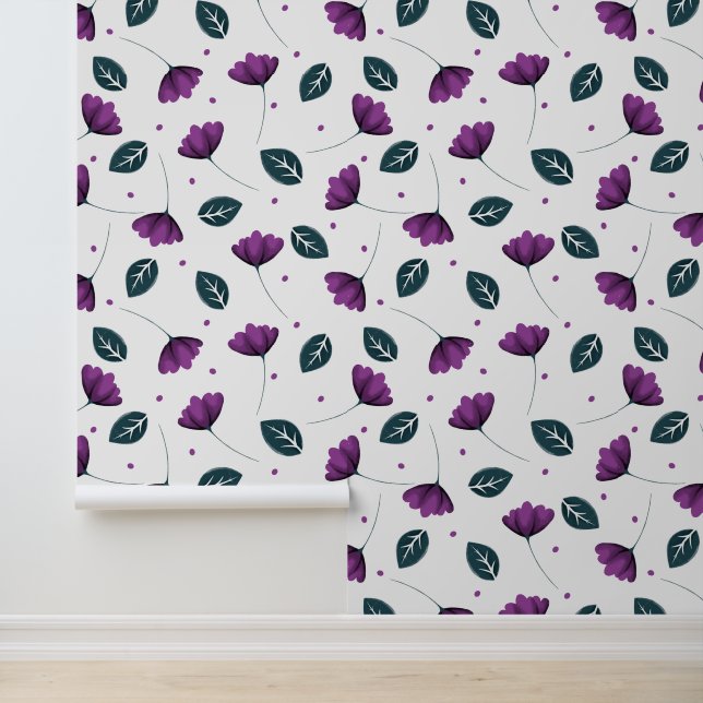 Lavendel Paarse Lila bloemen Behang (Applicatie)