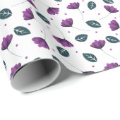 Lavendel Paarse Lila bloemen Cadeaupapier (Rol Hoek)