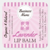 Lavendel Paarse - Lip Balm Label - 1.25" Vierkant (Voorkant)