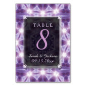 Lavendel Paarse Magie Trouwtafel Nummerkaart Kaart (Voorkant)