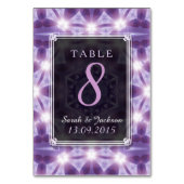 Lavendel Paarse Magische Trouwtafel Nummer Kaart (Voorkant)