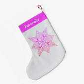 Lavendel Paarse Mandala Gepersonaliseerde Kerstmis Kleine Kerstsok (Achterkant (Hangend))