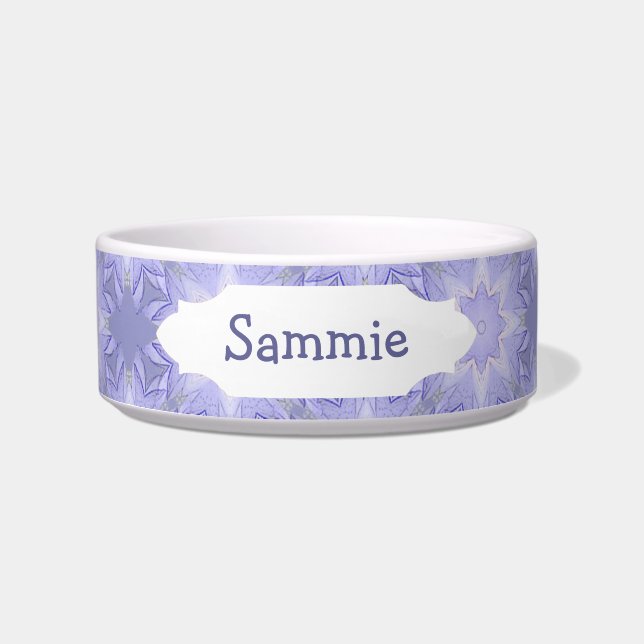 Lavendel, Paarse, Mauve Sterrenpatroon om aan te p Voerbakje (Voorkant)