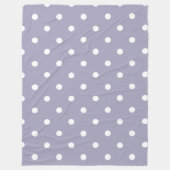 Lavendel Paarse met Polka Dots Fleece Deken (Voorkant)