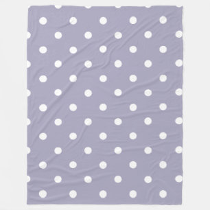 Lavendel Paarse met Polka Dots Fleece Deken
