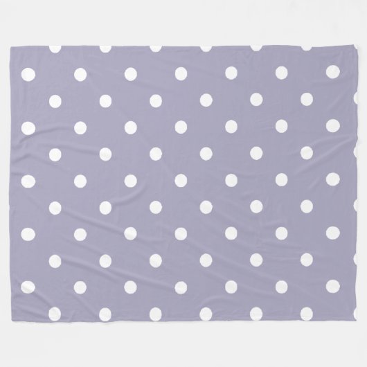 Lavendel Paarse met Polka Dots Fleece Deken (Voorkant (Horizontaal))