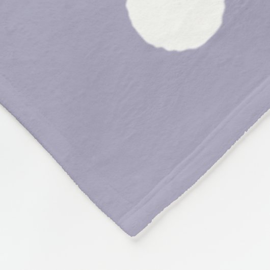 Lavendel Paarse met Polka Dots Fleece Deken (Hoek)