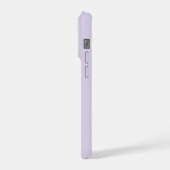Lavendel Paarse Minimaal Monogram iPhone Hoesje 15 Pro Case (Linkerkant)