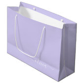 Lavendel Paarse Moderne Script Meisjesachtige Mono Groot Cadeauzakje (Voorkant Gekanteld)