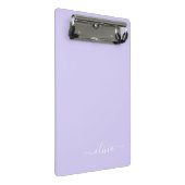 Lavendel Paarse Moderne Script Meisjesachtige Mono Mini Klembord (Schuin)