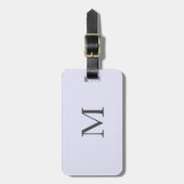 Lavendel Paarse Monogram Initiaal Naam Modern Gift Bagagelabel (Voorkant verticaal)