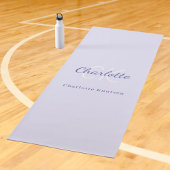 Lavendel paarse monogram initiaal naam yogamat
