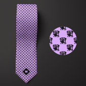 Lavendel Paarse moppatroon Stropdas