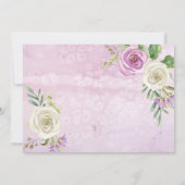 Lavendel Paarse n Witte Bloemen | Meisje Baby show Kaart (Achterkant)