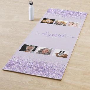Lavendel paarse naam foto collage yogamat