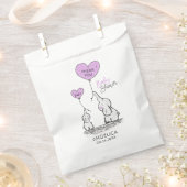 Lavendel Paarse olifant Baby shower cadeau gunst Bedankzakje (Geknipt)