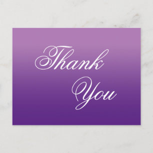 Lavendel Paarse Ombre Calligrafie Dank Je Briefkaart