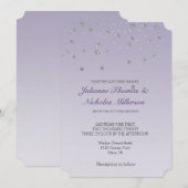 Lavendel Paarse Ombre Zilveren Confetti Sparkle Kaart (Voorkant / Achterkant)