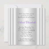 Lavendel Paarse Photo Bat Mitzvah Kaart (Achterkant)