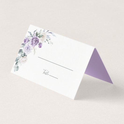 Lavendel Paarse pioen witte rozen Kaart (Voorkant)