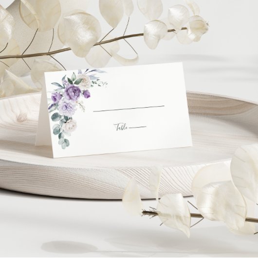 Lavendel Paarse pioen witte rozen Kaart