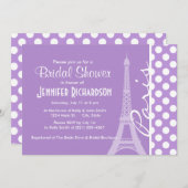 Lavendel Paarse Polka Dots; Parijs Kaart (Voorkant / Achterkant)