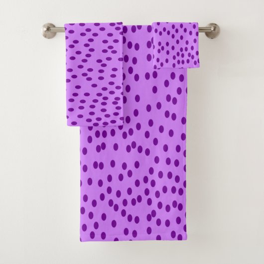 Lavendel Paarse polka stippen Bad Handdoek (Insitu)